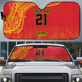 Queensland Papua New Guinea Custom Auto Sun Shade All Red Pacific PNG Tribal Style - Aussie Hoodie