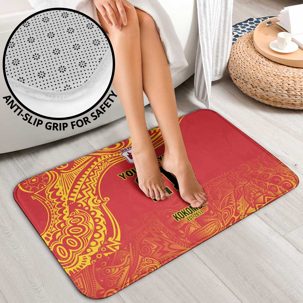 Queensland Papua New Guinea Custom Bathroom Set All Red Pacific PNG Tribal Style - Aussie Hoodie