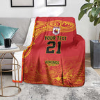 Queensland Papua New Guinea Custom Blanket All Red Pacific PNG Tribal Style