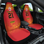 Queensland Papua New Guinea Custom Car Seat Cover All Red Pacific PNG Tribal Style