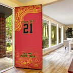 Queensland Papua New Guinea Custom Door Cover All Red Pacific PNG Tribal Style - Aussie Hoodie