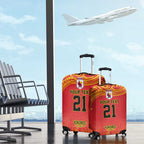 Queensland Papua New Guinea Custom Luggage Cover All Red Pacific PNG Tribal Style
