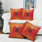 Queensland Papua New Guinea Custom Pillow Cover All Red Pacific PNG Tribal Style - Aussie Hoodie