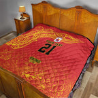 Queensland Papua New Guinea Custom Quilt All Red Pacific PNG Tribal Style