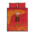 Queensland Papua New Guinea Custom Quilt Bed Set All Red Pacific PNG Tribal Style