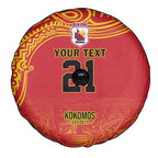 Queensland Papua New Guinea Custom Spare Tire Cover All Red Pacific PNG Tribal Style