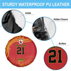 Queensland Papua New Guinea Custom Spare Tire Cover All Red Pacific PNG Tribal Style