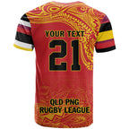 Queensland Papua New Guinea Custom T Shirt All Red Pacific PNG Tribal Style