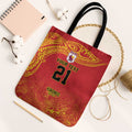 Queensland Papua New Guinea Custom Tote Bag All Red Pacific PNG Tribal Style - Aussie Hoodie