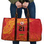 Queensland Papua New Guinea Custom Travel Bag All Red Pacific PNG Tribal Style - Aussie Hoodie