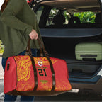 Queensland Papua New Guinea Custom Travel Bag All Red Pacific PNG Tribal Style - Aussie Hoodie