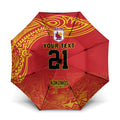 Queensland Papua New Guinea Custom Umbrella All Red Pacific PNG Tribal Style - Aussie Hoodie