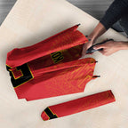 Queensland Papua New Guinea Custom Umbrella All Red Pacific PNG Tribal Style - Aussie Hoodie