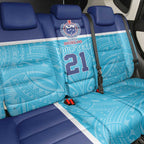 Queensland Samoa Custom Back Car Seat Cover Blue Pacific Polynesian Tribal Pattern