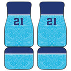 Queensland Samoa Custom Car Mats Blue Pacific Polynesian Tribal Pattern