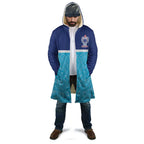 Queensland Samoa Custom Cloak Blue Pacific Polynesian Tribal Pattern - Aussie Hoodie