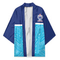 Queensland Samoa Custom Kimono Blue Pacific Polynesian Tribal Pattern - Aussie Hoodie