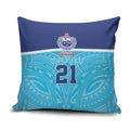 Queensland Samoa Custom Pillow Cover Blue Pacific Polynesian Tribal Pattern - Aussie Hoodie