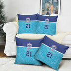 Queensland Samoa Custom Pillow Cover Blue Pacific Polynesian Tribal Pattern - Aussie Hoodie