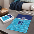 Queensland Samoa Custom Puzzle Blue Pacific Polynesian Tribal Pattern - Aussie Hoodie