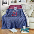 Queensland Samoa Custom Blanket Maroon-Blue Pacific Polynesian Tribal Pattern