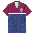 Queensland Samoa Custom Hawaiian Shirt Maroon-Blue Pacific Polynesian Tribal Pattern