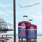 Queensland Samoa Custom Luggage Cover Maroon-Blue Pacific Polynesian Tribal Pattern