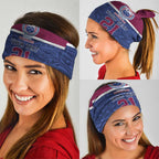 Queensland Samoa Custom Neck Gaiter Maroon-Blue Pacific Polynesian Tribal Pattern - Aussie Hoodie