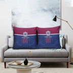 Queensland Samoa Custom Pillow Cover Maroon-Blue Pacific Polynesian Tribal Pattern - Aussie Hoodie