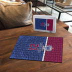 Queensland Samoa Custom Puzzle Maroon-Blue Pacific Polynesian Tribal Pattern - Aussie Hoodie
