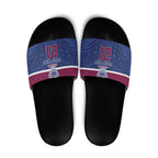Queensland Samoa Custom Slide Sandals Maroon-Blue Pacific Polynesian Tribal Pattern - Aussie Hoodie