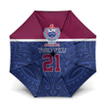 Queensland Samoa Custom Umbrella Maroon-Blue Pacific Polynesian Tribal Pattern - Aussie Hoodie