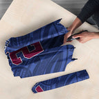 Queensland Samoa Custom Umbrella Maroon-Blue Pacific Polynesian Tribal Pattern - Aussie Hoodie