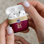 Queensland Samoa Custom AirPods Case Maroon Pacific Polynesian Tribal Pattern - Aussie Hoodie