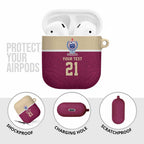 Queensland Samoa Custom AirPods Case Maroon Pacific Polynesian Tribal Pattern - Aussie Hoodie