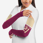 Queensland Samoa Custom Arm Sleeves Maroon Pacific Polynesian Tribal Pattern - Aussie Hoodie