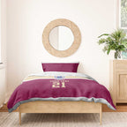 Queensland Samoa Custom Bedding Set Maroon Pacific Polynesian Tribal Pattern