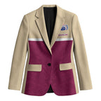 Queensland Samoa Custom Blazer Maroon Pacific Polynesian Tribal Pattern - Aussie Hoodie
