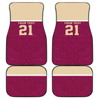 Queensland Samoa Custom Car Mats Maroon Pacific Polynesian Tribal Pattern