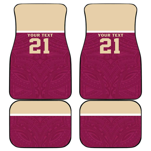 Queensland Samoa Custom Car Mats Maroon Pacific Polynesian Tribal Pattern