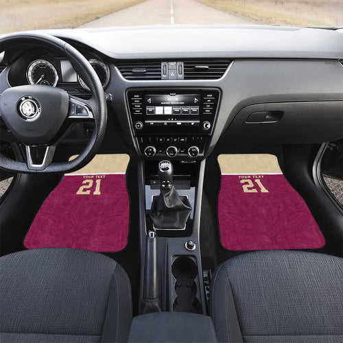 Queensland Samoa Custom Car Mats Maroon Pacific Polynesian Tribal Pattern
