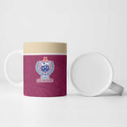 Queensland Samoa Custom Ceramic Mug Maroon Pacific Polynesian Tribal Pattern - Aussie Hoodie