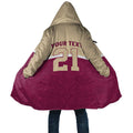 Queensland Samoa Custom Cloak Maroon Pacific Polynesian Tribal Pattern - Aussie Hoodie