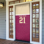 Queensland Samoa Custom Door Cover Maroon Pacific Polynesian Tribal Pattern - Aussie Hoodie