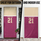 Queensland Samoa Custom Door Cover Maroon Pacific Polynesian Tribal Pattern - Aussie Hoodie
