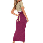 Queensland Samoa Custom Family Matching Short Sleeve Bodycon Dress and Hawaiian Shirt Maroon Pacific Polynesian Tribal Pattern