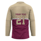 Queensland Samoa Custom Hockey Jersey Maroon Pacific Polynesian Tribal Pattern - Aussie Hoodie