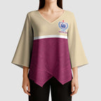 Queensland Samoa Custom Kimono Sleeve Blouse Maroon Pacific Polynesian Tribal Pattern - Aussie Hoodie