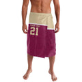Queensland Samoa Custom Lavalava Maroon Pacific Polynesian Tribal Pattern