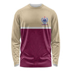 Queensland Samoa Custom Long Sleeve Shirt Maroon Pacific Polynesian Tribal Pattern